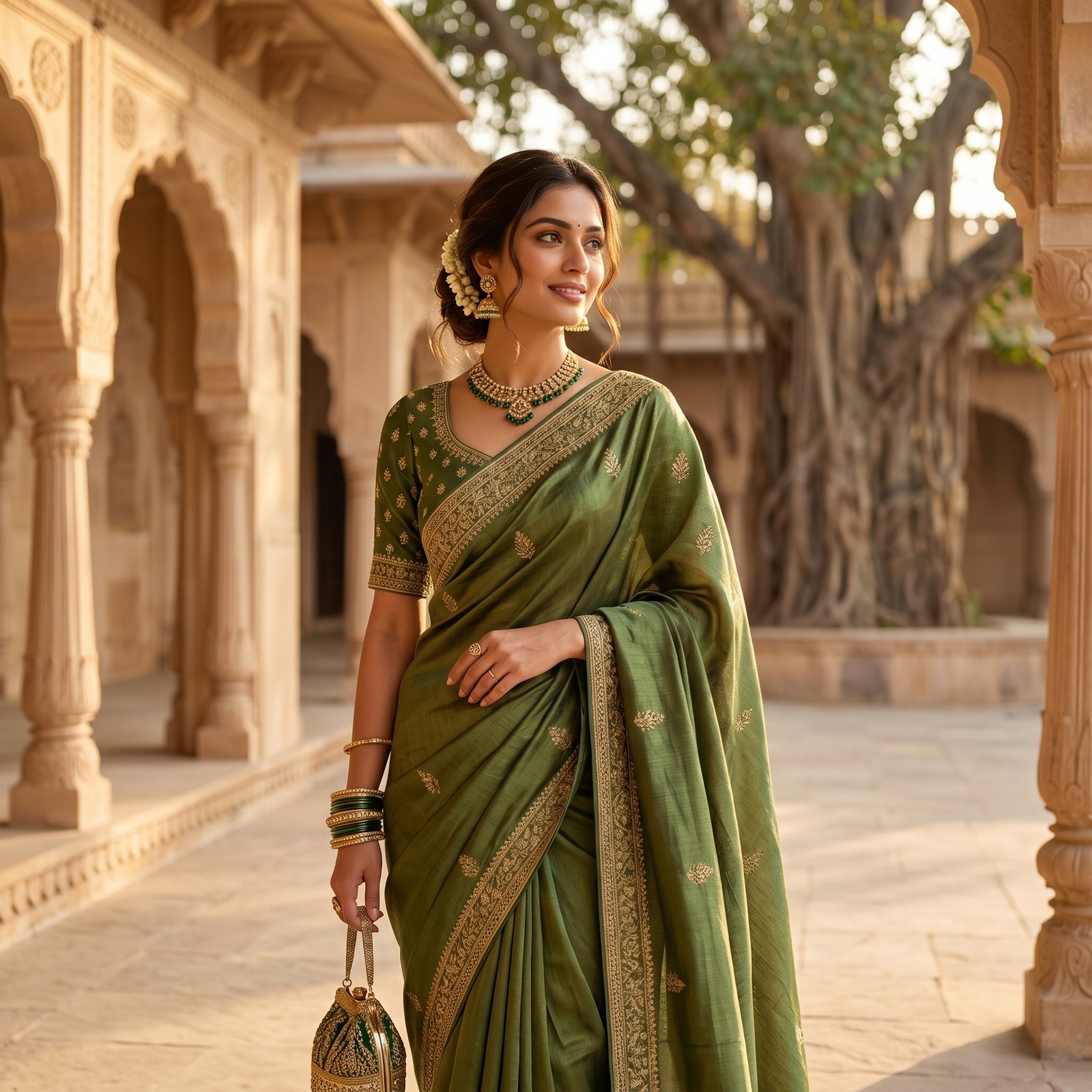 elegant saree moment