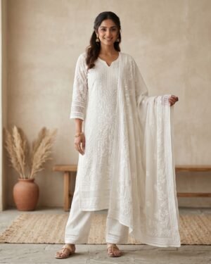 Moonlight Chikankari Kurti Set