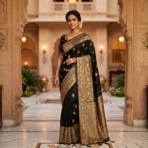 Royal Noir Saree Set