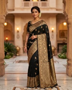 Royal Noir Saree Set